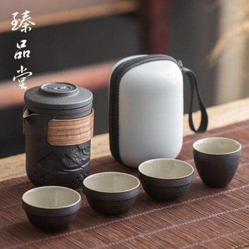 Travel Vintage Tea Set Ceramic Home Storage Afternoon Chinese Tea Set Crockery Utensils Service A The Kitchen Dining Bar DL60CT