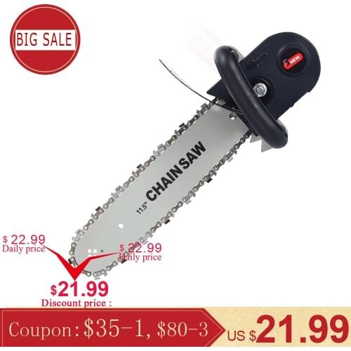 11.5 Inch Electric Chain Saw DIY Chainsaw Bracket Set For 10mm and 11.5mm Angle Grinder To Chainsaw Woodworking Power Tool