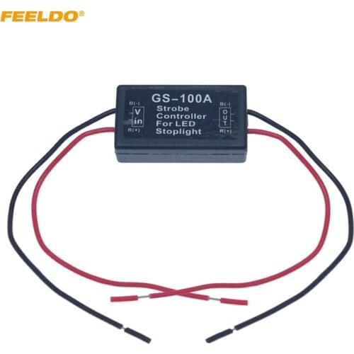 FEELDO Auto 12V 6A Flash Strobe Controller Flasher Module Adapter for Halogen HID LED Brake Stop Light Wiring #HQ6410