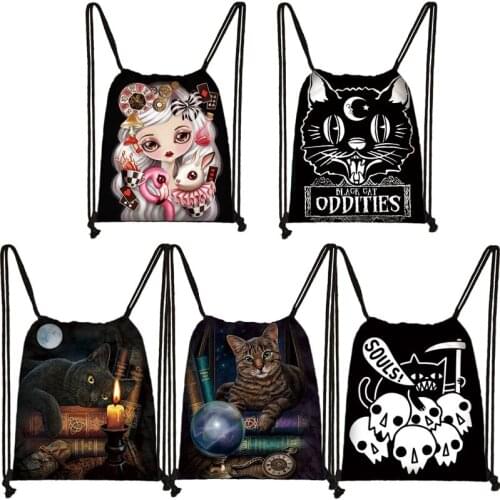 Fairy /Witch / Witchcraft Bundle Pocket Ladies Drawstring Bag Fashion Travel Bag Shopping Bags Women Backpack Gift