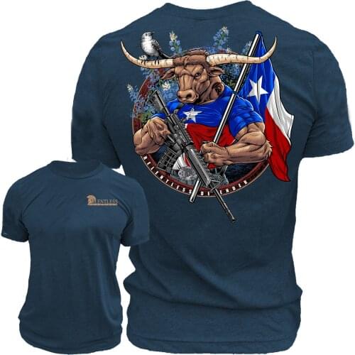 Creative Design Bull Warriors Texas Relentless Defender T-Shirt. Summer Cotton Short Sleeve O-Neck Mens T Shirt New S-3XL