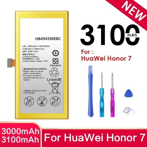 HB494590EBC Battery For Huawei Honor 7 Honor7 Mobile Phone Batteries High Quality Capacity Lithium Polymer Replacement Bateria