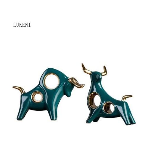 Ceramics The Cow Home Accessories Decoration Creative Modern Minimalist Light Luxury Style Lucky Office Porch Model Room