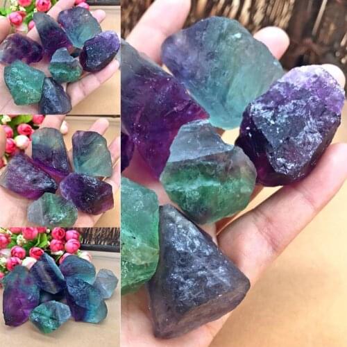 Colorful Natural Fluorite Rough Crystal Stripe Fluorite Quartz Crystal Stone Point Healing Wand Treatment Stone Home Accessorize