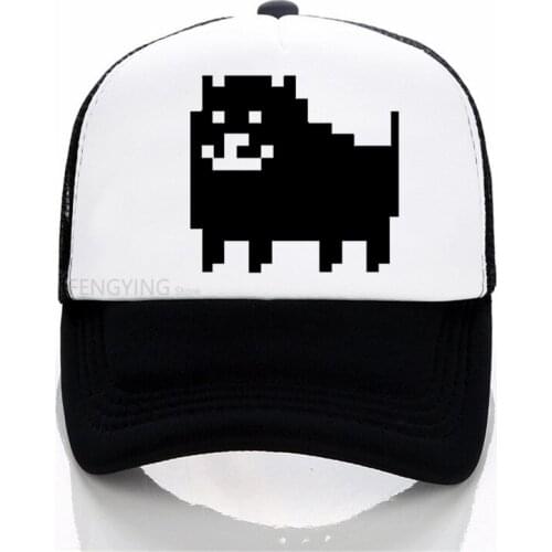 Men Strip Baseball Hats Undertale Sans hats Summer Mesh Sun CAPS Dog Blue Net Skull Adult Caps adjust Peaked hat