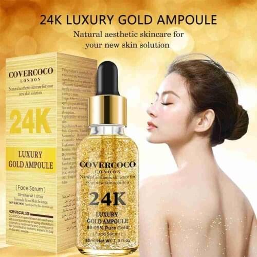 24k Gold Face Serum Hyaluronic Acid Serum Moisturizer Essence Cream Whitening Day Creams Anti-Aging Anti-Wrinkle Essence