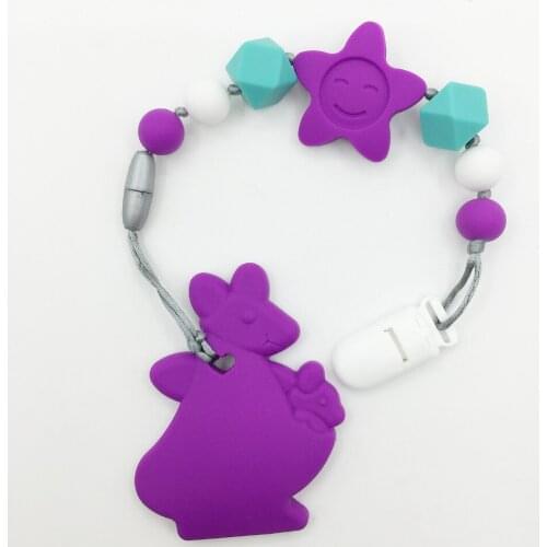 Kangaroo Teething Necklace-Silicone Teething pacifier-Teething Necklace-Silicone Nursing teether-Nursing Necklace-Baby Shower