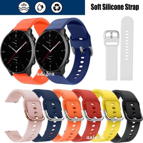 20mm 22mm Soft Silicone Band Strap for Huami Amazfit GTR 2 for Huami Amazfit GTR 42mm 47mm Band with fashional colors