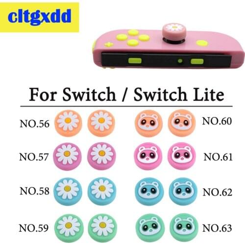 Sakura Flower Thumb Stick Grip Cap Joystick Silicone Cover For Nintend Switch Lite NS JoyCon Controller Gamepad Thumbstick Case
