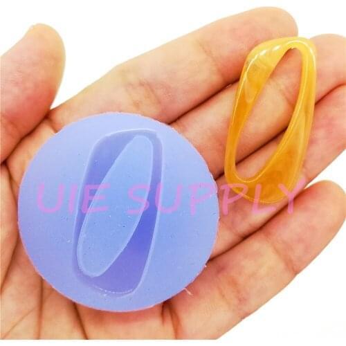 BYL491 38.9mm x 18.3mm Cute Earrings Silicone Mold Earrings Pendant Necklace Making Cabochon Resin Clay Craft Fondant Cake