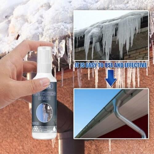 100ml Winter Pipe Thawing Sprays Snow Melting Windom Windshields Key Locks Latches Windom Rapid Thawing Antifreeze Agent