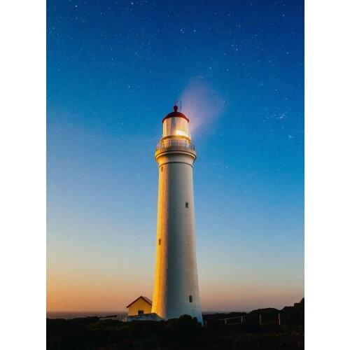 LIGHTHOUSE LIGHT BRIGHT STARS Art print Silk poster Home Wall Decor