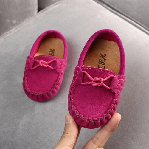 Kids Shoes For Boys Girls Children PU Leather Shoes Classical All-match Loafers Baby Toddler Boat Shoes Flat Casual Baby Fashion