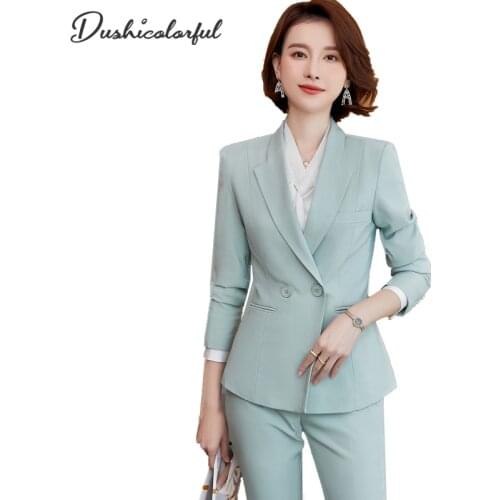 Women Elegant Jacket Long Sleeve Notched Blazer Fashion Work Wear Keep Slim Office Lady Coat Outwear Double Breasted Top