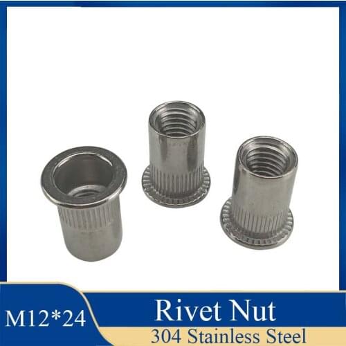 1Pcs M12*24 Rivet Nuts Rivnuts Blindnuts Nutserts Nuts Insert Rivet