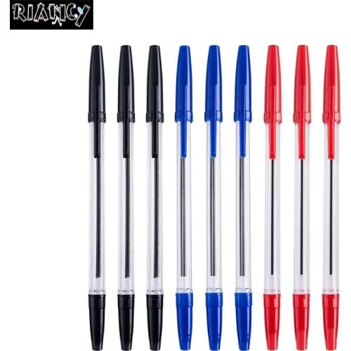 10pcs 0.7mm Black Blue Red Ink Ballpoint Pen Stylo Pennen Boligrafos Kugelschreiber Canetas Penna Kalem Pens For Writing 3688
