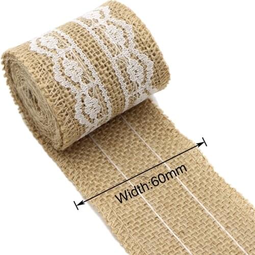 David accessories 2Meter 60mm Plaid Linen Ribbon Hair Bows DIY Decoration Ribbon Gift handmade materials,1Yc10900