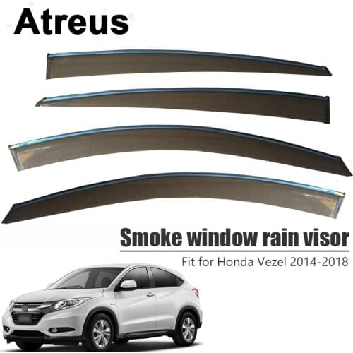 Atreus For Honda Vezel 2014 2015 2016 2017 2018 Car Accessories Door Smoke Window Sun Rain Visor Wind Deflectors Guard Shield