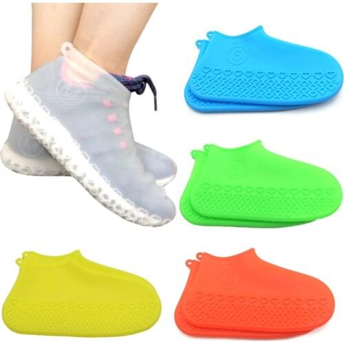 New Rainproof Non-slip Reusable Rain Shoes Covers Waterproof Silicone Shoes for Outdoor Camping Shoes S / M / L Accessories