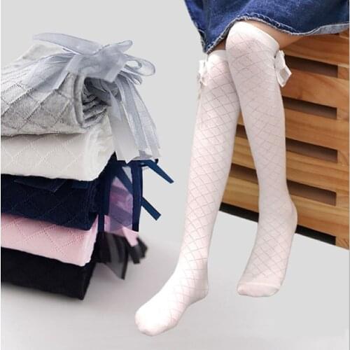 Girls' Stockings Summer Mesh Thin Korean- Style Lace Western Style Tube Students GIRLS Knee Socks