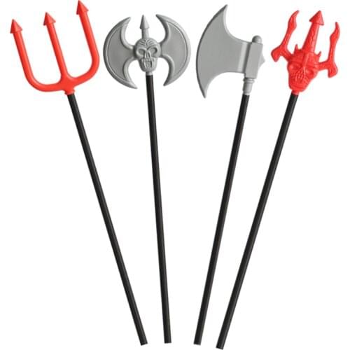 Halloween weapons and equipment dance party weapons Ghost Festival red Trident ax props
