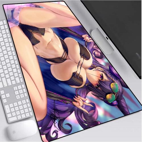 Anime Sexy Girl Big Breasts Gaming Mouse Pad Anti-Slip Computer Anime Mousepad Mat Speed Locking Edge for Gamer Office Mousepad