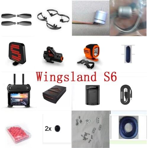 WINGSLAND S6 Pocket Drone RC Quacopter Spare Parts motor propeller blades guard remote controller battery charger machine arm