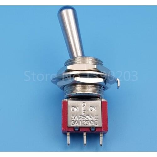 SH T8014-Z1 12mm 3Pin 3Position ON-OFF-ON Maintained SPDT Mini Toggle Switch Large Long Handle