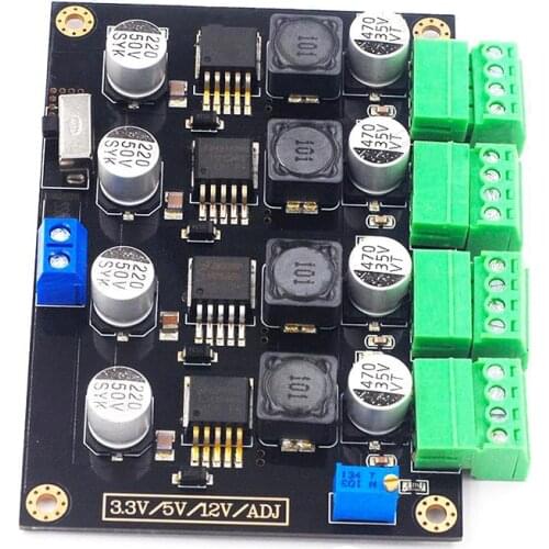 LM2596 Power Supply Module Multi-channel 3.3V / 5V / 12V / ADJ Adjustable Voltage Output, Power Module Switching 100x68mm