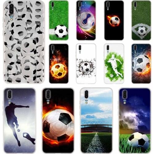 Fire Football Soccer Ball Phone Case For Huawei P40 P9 P10 P20 P30 Lite Cases Pro P Smart 2019 Cover Soft Cover