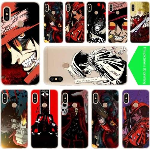 Cover soft Silicone TPU Phone Case For Xiaomi Redmi 8 8a 7 7a 6a 5a 5plus Note 9 8 7 6 5 Pro 8t Y2 Y3 Anime Hellsing Alucard Fan