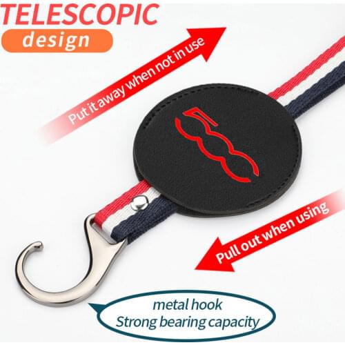 1PC Auto Headrest Hanger Bag Holder Car Seat Hook Accessries Stickers For Fiat Abarth 500 500X Grande Punto Ducato Car Styling