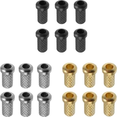 6 Pcs Durable Iron Electric Guitar String Mounting Through Body Ferrules Bushings Guitar Parts Great Feplacement 9 x 5mm