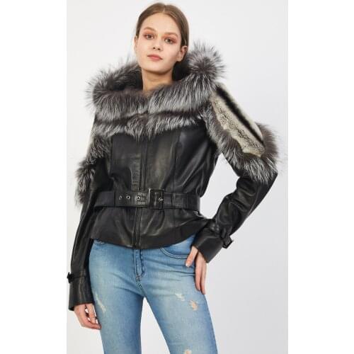 Nero Leather & Fur Women's Hooded Jackets