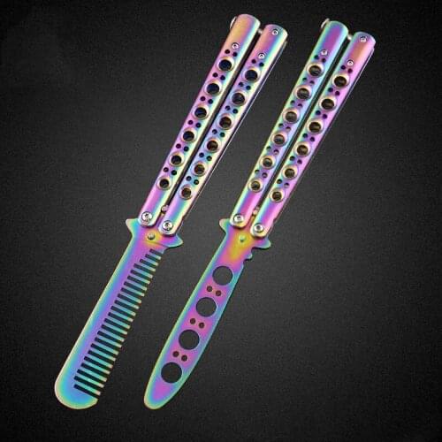 BM40 BM42 Butterfly In Knife Trainer Knife Color Titanium Jilt Knifes Outdoor Camping Hunting Edc Pocket Free-swinging Knives