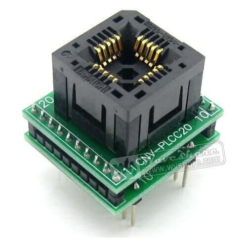 PLCC20 TO DIP20 Programmer Adapter Yamaichi IC Programmer Adapter for PLCC20 package 1.27mm Pitch