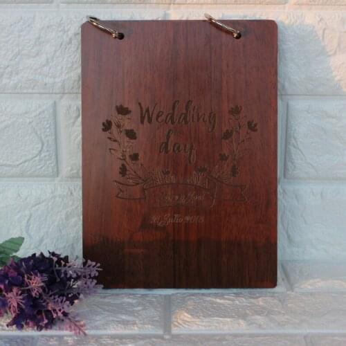 Custom Wedding Guest Books,Personalized Guest Book Sign,Wooden Wedding Guest Book Alternative Photo Album,Wedding Gift