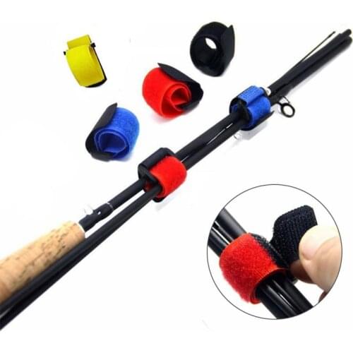 Adjustable Nylon Belt Fixing Tie Wrap Fishing Gear Accessories Reusable Fish Rod Holder Straps Portable Fish Fastener Ties 20PCS