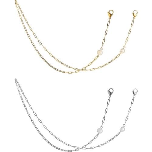 Baroque Pearl Beads Retro Glasses Chain Mask Lanyard Cord Neck Hanging Rope