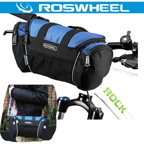 ROSWHEEL Bike Bag Bicycle Front Frame Tube Bag Pack Handlebar Basket Bicycle Cycling Pannier Shoulder Bag Bicycle Accessories