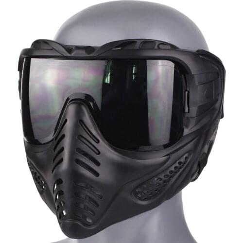 Tactical Mask Helmet Airsoft Skull Mask Anti-Fog PC Lens Military CS Games Hunting Shooting Paintball Face Protective Mask