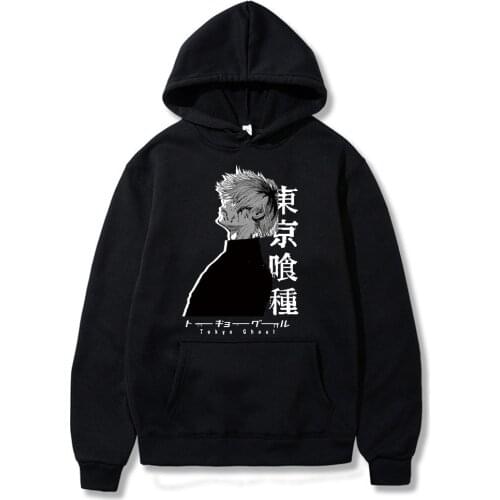 Janpanese Anime Tokyo Ghoul Manga Hoodie Kaneki Ken Printed Men/women Hoodie Long Sleeve Sweatshirt Hoodie