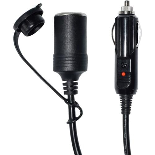 Cigarette Lighter Extension Cord, 12Ft/12V/120W/15A, Compatible with Air Compressor Pump and Tire Inflator