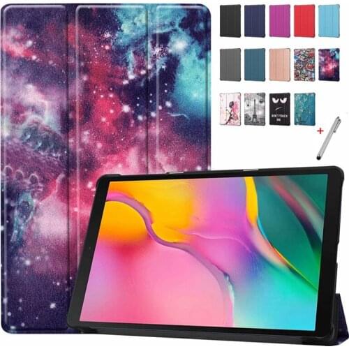 Smart Case for Samsung Galaxy Tab A 10 1 2019 SM-T510 T515 Tablet for Samsung Tab A 10.1 2019 Case +Stylus