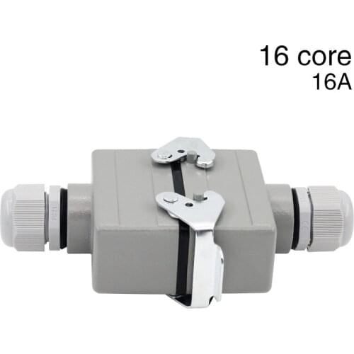 He-016 heavy duty connector 16 core Rectangular butt type waterproof socket connector for aerospace industry 16A