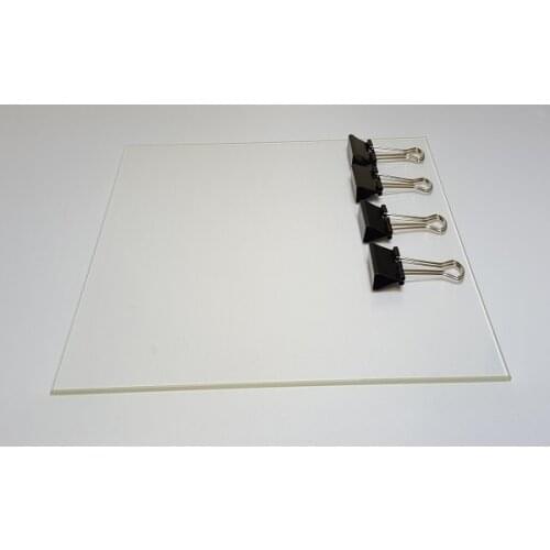 Wanhao Duplicator i3 Glass plate with clips kit/set 200 x 215 mm