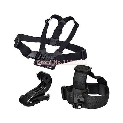 3 in 1 Adjustable Head body chest head mount strap belt J-Hook Buckle Holder for GoPro Hero HD 1 2 3 3+ 4 camera