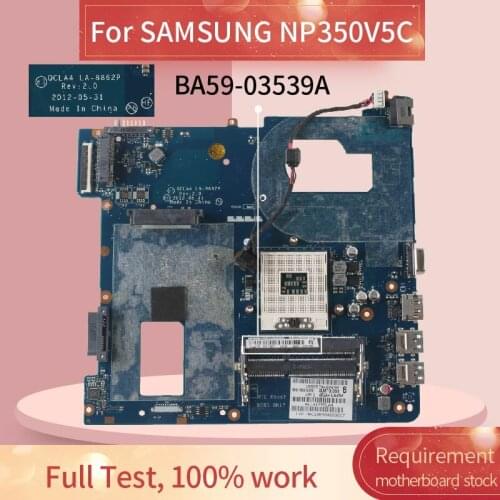 BA59-03551A Laptop motherboard For SAMSUNG NP350V5C Notebook Mainboard LA-8862P SLTNV HM70