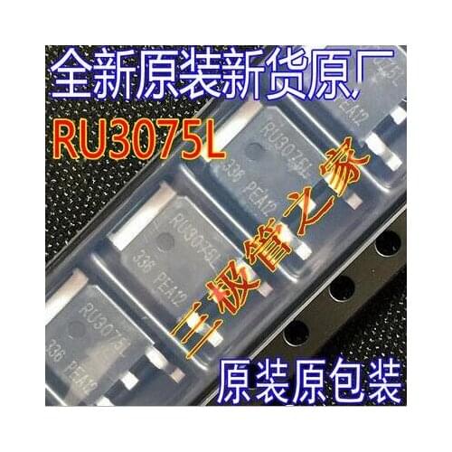 Free shipping 100PCS RU3075L RU3075 TO-252 30V75A