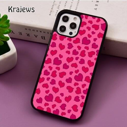 Y2k pink heart aesthetic phone Case For iPhone 5 SE 2020 6S 7 8 Plus 12 mini 11 Pro X XR XS Max Samsung S8 S9 S10 coque Cover